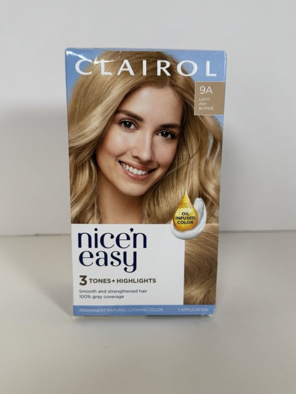 Clairol Nice'n Easy Permanent Hair Color Creme 9A Light Ash Blonde 1 Application